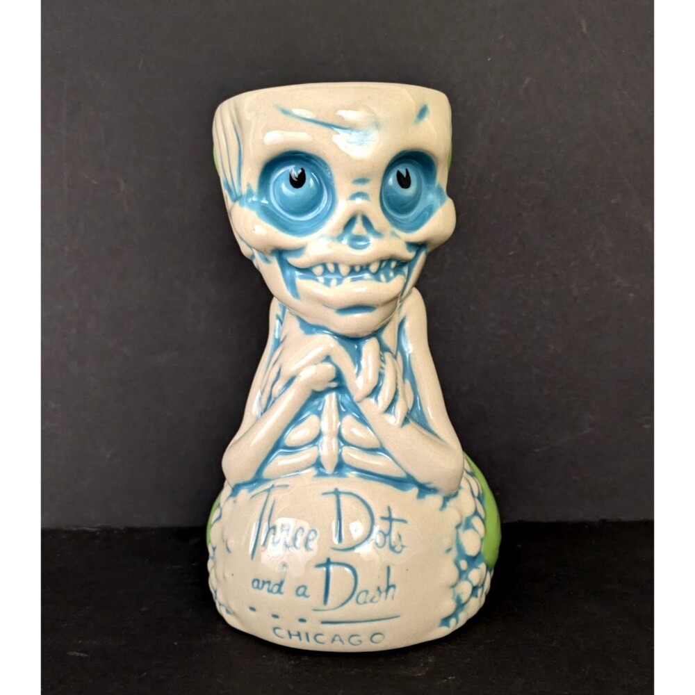 Tiki Farm Thor Three Dots and a Dash Fijian Mermaid Blue Mint Green Mug